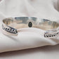 Cat's Eye Sterling Silver Cuff Bangle: Handmade Boho Jewelry