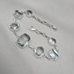 925 Sterling Silver Green Amethyst Bracelet Multi Shape Gemstone Elegant Statement Bracelet for Women