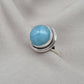 925 Sterling Silver Smithsonite Ring Natural Blue Gemstone Handmade Statement Ring
