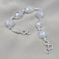 Rainbow Moonstone 925 Sterling Silver Bracelet Natural Handmade