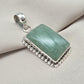Green Aventurine Pendant 925 Sterling Silver May Birthstone Necklace Healing Heart Chakra Jewelry