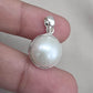 Pearl Pendant 925 Sterling Silver Oval Dome Natural Gemstone Minimal Pendant Handmade Jewelry Gift