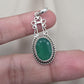 Green Onyx Pendant: Pendant 925 Sterling Silver Faceted Gemstone Necklace Jewelry Gift for Her