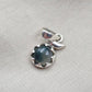 925 Sterling Silver Green Moss Agate Pendant Natural Round Cabochon Floral Gemstone Necklace Charm