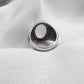 Amethyst Plaster Ring: Handmade 925 Sterling Silver Statement Jewelry