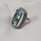 Handmade Abalone Shell 925 Sterling Silver Ring | Boho Ocean Jewelry