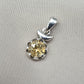 925 Sterling Silver Citrine Pendant: Round Faceted Gemstone, Wholesale Jewelry