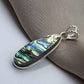 925 Sterling Silver Abalone Shell Teardrop Pendant Natural Pendant Handmade Jewelry