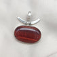 Red Tiger Eye Sterling Silver Pendant: Handmade Root Chakra Necklace