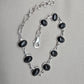 Natural Black Star 925 Sterling Silver Bracelet : Gemstone Jewelry