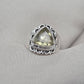 Lemon Quartz 925 Sterling Silver Ring: Handmade Boho Gemstone Jewelry