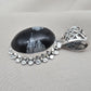 Snowflake Obsidian Pendant 925 Sterling Silver Protection Gemstone Necklace Courage Jewelry