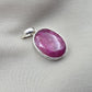925 Sterling Silver Oval Ruby Pendant, July Birthstone Jewelry, Handmade Bezel Setting