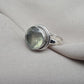 Handmade Sterling Silver Prehnite Ring, Natural Gemstone Statement Jewelry