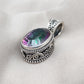 Mystic Topaz Pendant: 925 Sterling Silver Jewelry Rainbow Gemstone, Boho Healing Charm