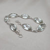 925 Sterling Silver Green Amethyst Bracelet Marquise shape Gemstone Elegant Link Bracelet Gift