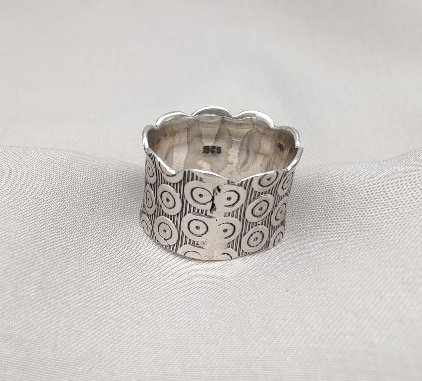 Blue Sapphire Spinner Ring 925 Sterling Silver Meditation Band, Anxiety Relief