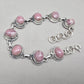 Rhodochrosite Bracelet 925 Silver Pink Gemstone Jewelry Gift for Her