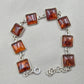925 Sterling Silver Cognac Amber Bracelet Handmade Gemstone Jewelry Gift for Women