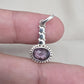 Handmade Oval Amethyst Pendant: 925 Sterling Silver Boho Jewelry