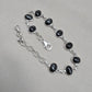 Natural Black Star 925 Sterling Silver Bracelet : Gemstone Jewelry