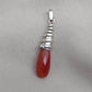 Red Onyx Sterling Silver Pendant: Handmade Healing Crystal Necklace