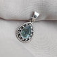 Sterling Silver Blue Topaz Pendant Necklace: December Birthstone Gift
