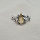 925 SOLID STERLING SILVER NATURAL CITRINE GEMSTONE HANDMADE RING, LEAF DEGISN BRIDAL RING ALL SIZES AVAILABLE