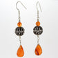 925 SOLID STERLING SILVER NATURAL CARNELIAN GEMSTONE HOOK EARRING