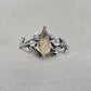 925 SOLID STERLING SILVER NATURAL CITRINE GEMSTONE HANDMADE RING, LEAF DEGISN BRIDAL RING ALL SIZES AVAILABLE