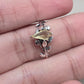 925 SOLID STERLING SILVER NATURAL CITRINE GEMSTONE HANDMADE RING, LEAF DEGISN BRIDAL RING ALL SIZES AVAILABLE