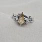 925 SOLID STERLING SILVER NATURAL CITRINE GEMSTONE HANDMADE RING, LEAF DEGISN BRIDAL RING ALL SIZES AVAILABLE