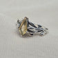 925 SOLID STERLING SILVER NATURAL CITRINE GEMSTONE HANDMADE RING, LEAF DEGISN BRIDAL RING ALL SIZES AVAILABLE