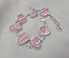 Rhodochrosite Bracelet 925 Sterling Silver Pink Statement Jewelry Wedding Gift