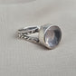 Rose Quartz 925 Sterling Silver Ring: Handmade Boho Gemstone Jewelry