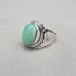 Chrysoprase Ring 925 Sterling Silver Natural Green Chrysoprase Statement Jewelry