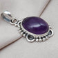 Natural Amethyst 925 Sterling Silver Pendant, February Birthstone Jewelry