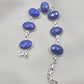 925 Sterling Silver Lapis Lazuli Bracelet Natural Blue Gemstone Bracelet Handmade Jewelry