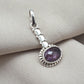 Handmade Oval Amethyst Pendant: 925 Sterling Silver Boho Jewelry