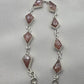 925 Sterling Silver Natural Sunstone Bracelet Handmade Gemstone Link Jewelry