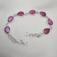 Ruby 925 Sterling Silver Bracelet Natural Handmade July Birthstone Jewelry