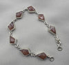 925 Sterling Silver Natural Sunstone Bracelet Handmade Gemstone Link Jewelry