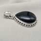 Black Onyx 925 Sterling Silver Pendant Protection Gemstone Necklace Healing Crystal Jewelry Gift