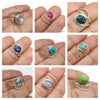 925 SOLID STERLING SILVER NATURAL GEMSTONES HANDMADE SMALL RINGS, ALL SIZES AVAILABLE
