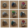 925 SOLID STERLING SILVER NATURAL GEMSTONES RINGS, ALL SIZES AVAILABLE