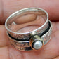 925 SOLID STERLING SILVER NATURAL Mother of Pearl GEMSTONES HANDMADE RING, ALL SIZES AVAILABLE