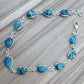 925 SOLID STERLING SILVER NATURAL BLUE COPPER TURQUOISE HANDMADE BRACELET,8 INCHES