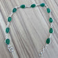 925 SOLID STERLING SILVER NATURAL GREEN ONYX HANDMADE BRACELET,8 INCHES