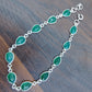 925 SOLID STERLING SILVER NATURAL GREEN ONYX HANDMADE BRACELET,8 INCHES