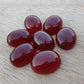 NATURAL RED ONYX CABOCHON FLAT BACK OVAL SHAPE CALIBRATED WHOLESALE GEMSTONES, ALL SIZES AVAILABLE